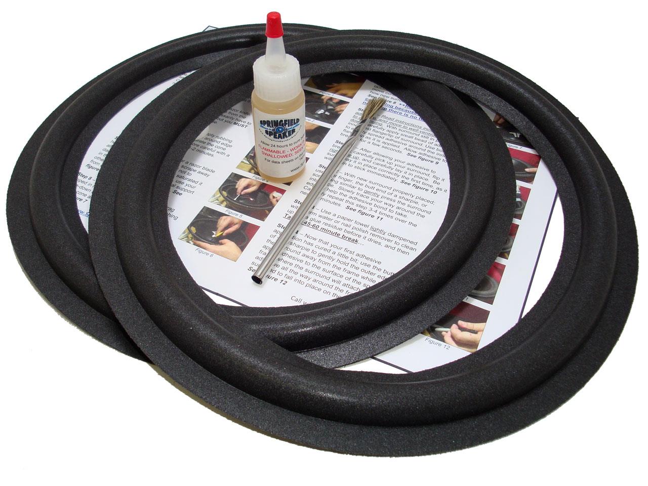 MK Miller and Kreisel Single 12 Speaker Foam Surround Repair Kit - 1A MK Miller and Kreisel Single 12 Speaker Foam Surround Repair Kit - 1A