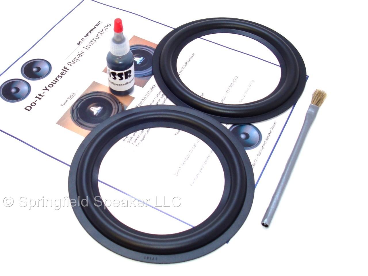 Butyl Rubber 6.5" Speaker Surround Repair Kit | 2 Piece Set With Adhesive