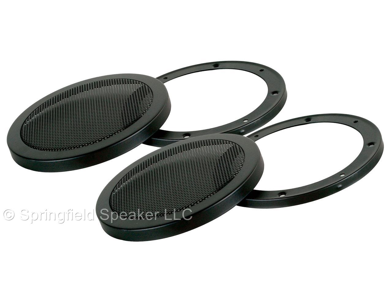 Pair Of 10" Heavy Duty Subwoofer Speaker Grill Covers - For High Excursion Woofers, Classic Look