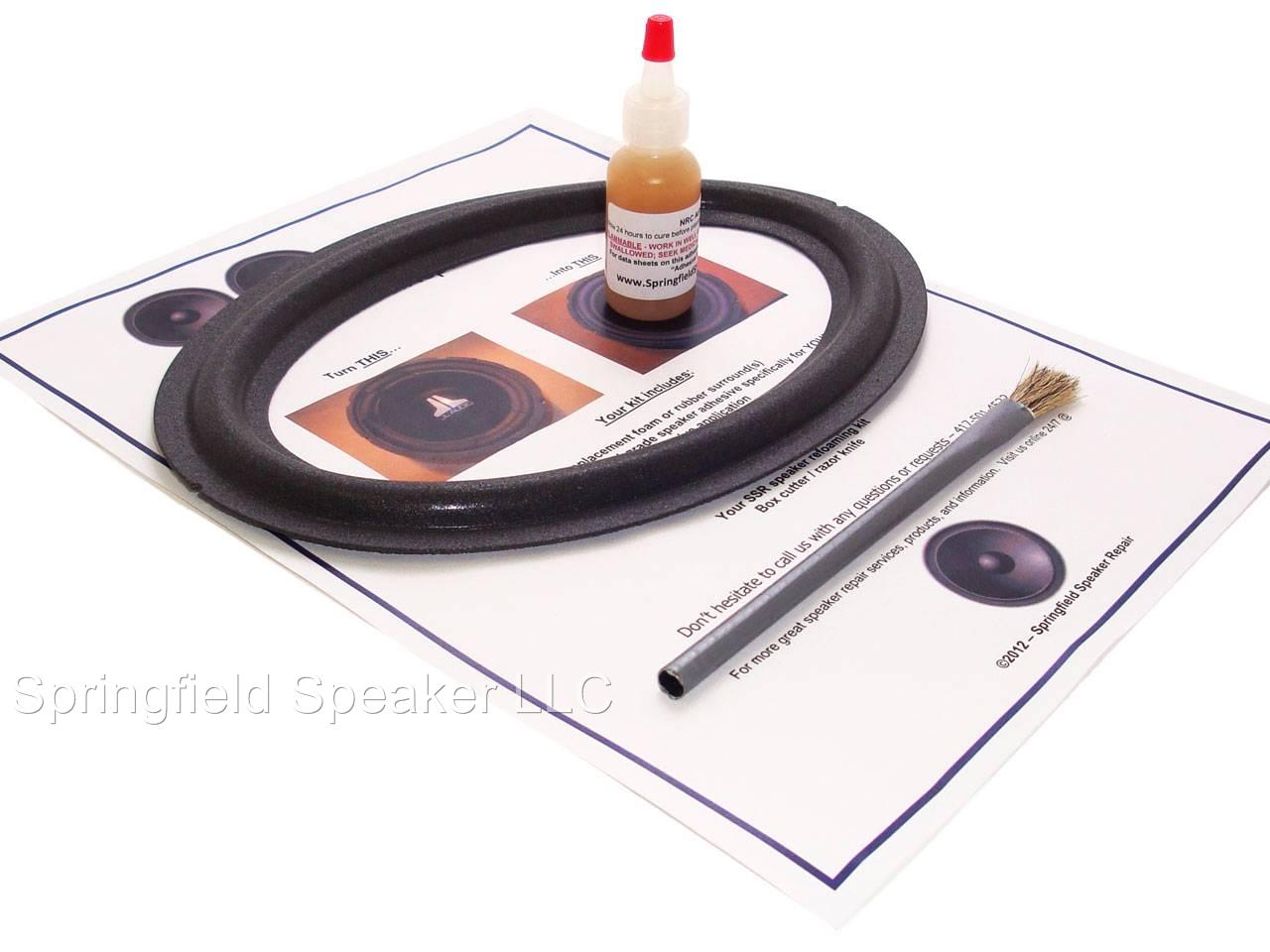 1 Piece Angle-Attach 6" x 9" Speaker Foam Surround Repair Kit - 6x9
