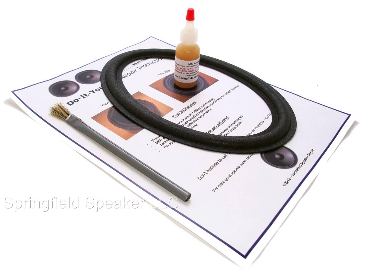1 Piece Flat-Attach 6" x 9" Speaker Foam Surround Repair Kit - 6x9