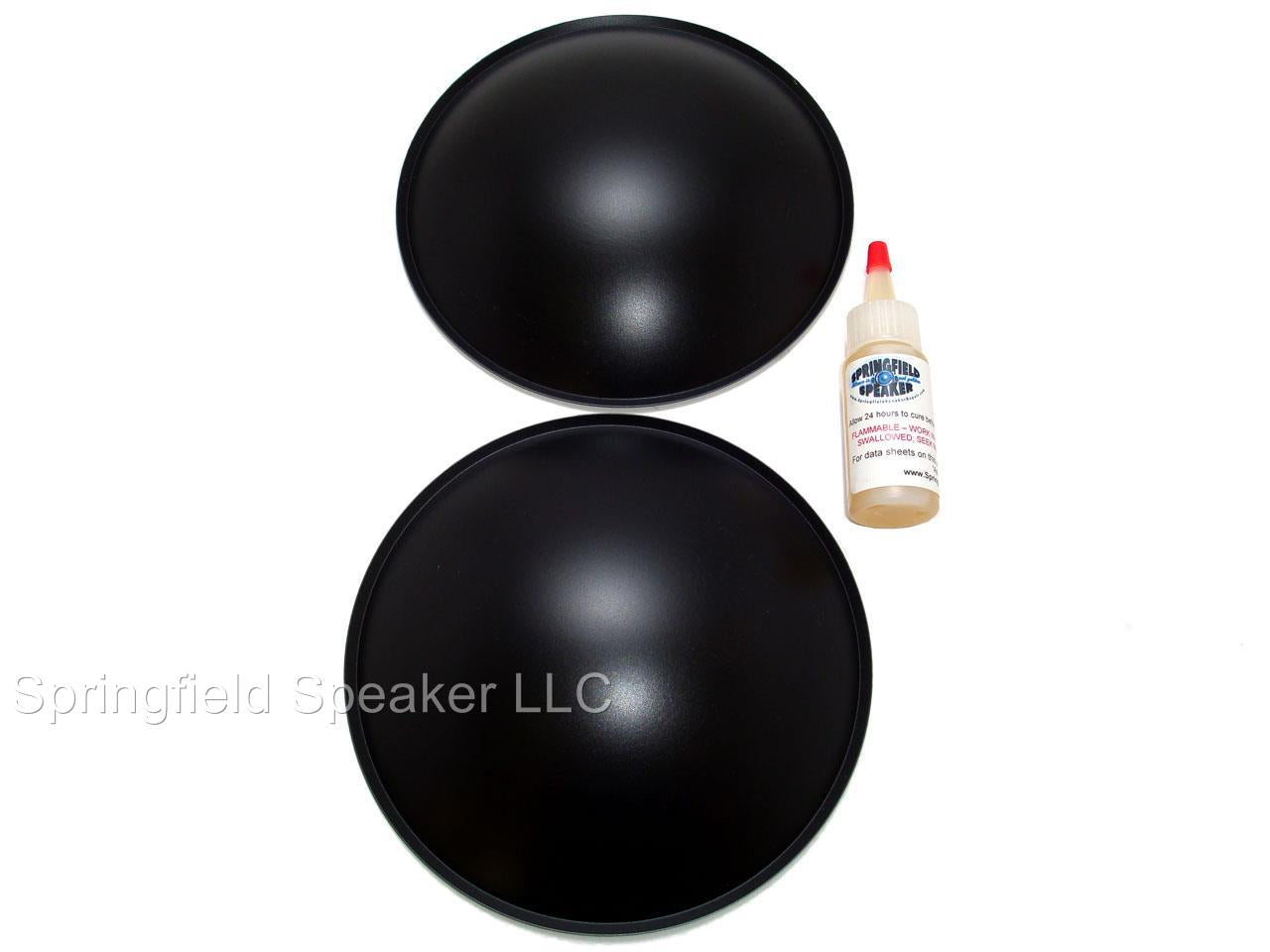 6.5" Poly Dome 2 Speaker 2 Subwoofer Dust Cap Kit Springfield Speaker