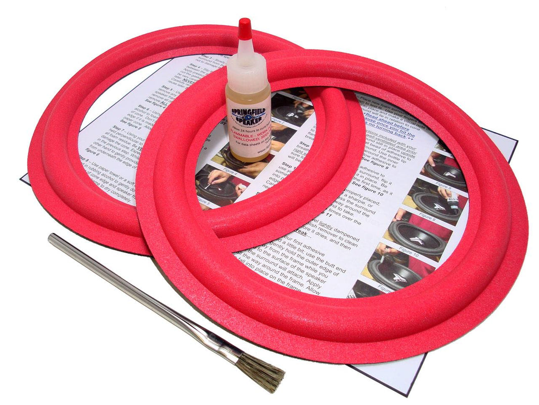 Foam surrounds for speaker repair, ordered by size Foam surrounds for speaker repair, ordered by size