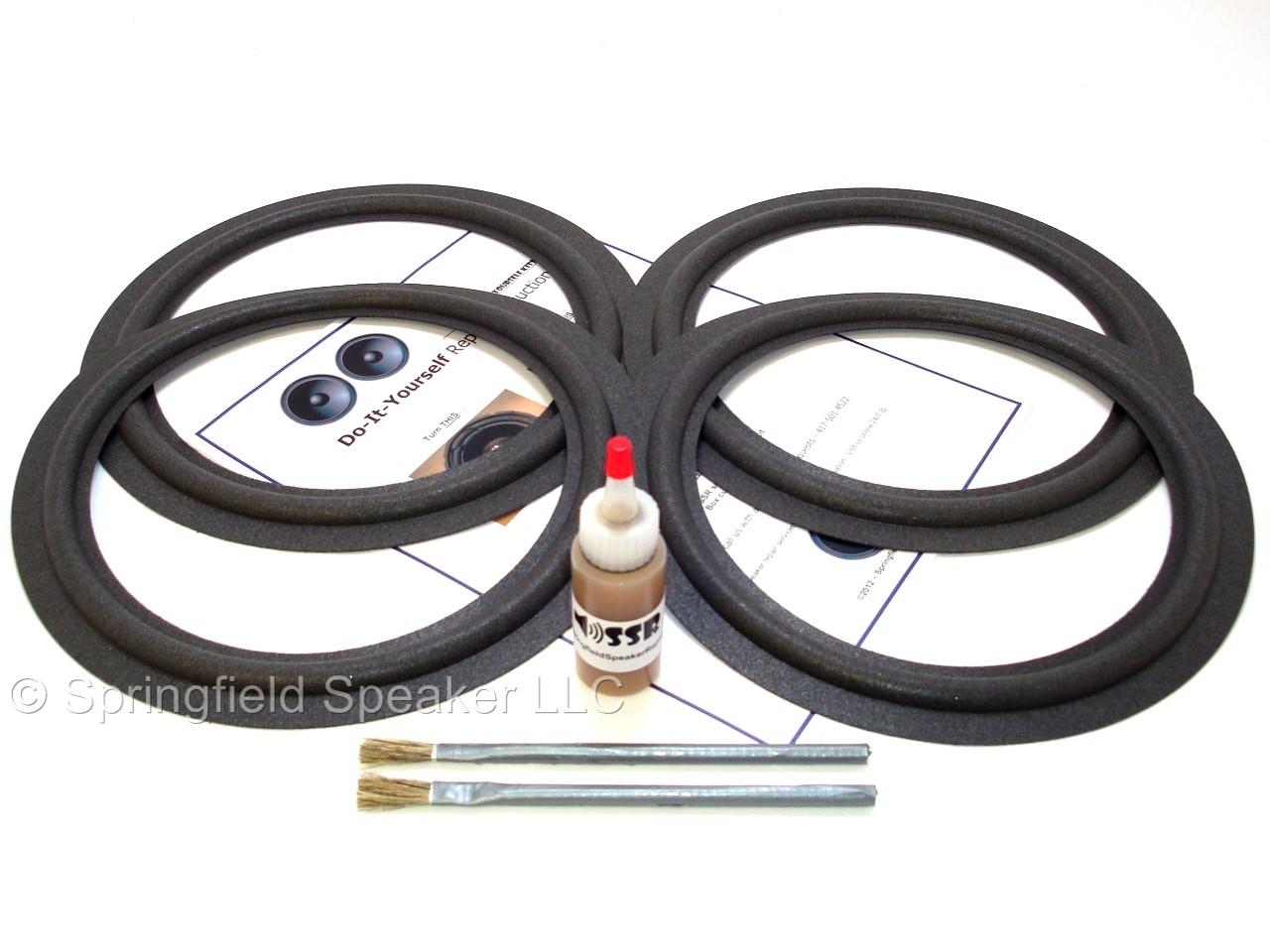 Marantz 10" Flatattach 4 Speaker Foam Surround Repair Kit 4F10