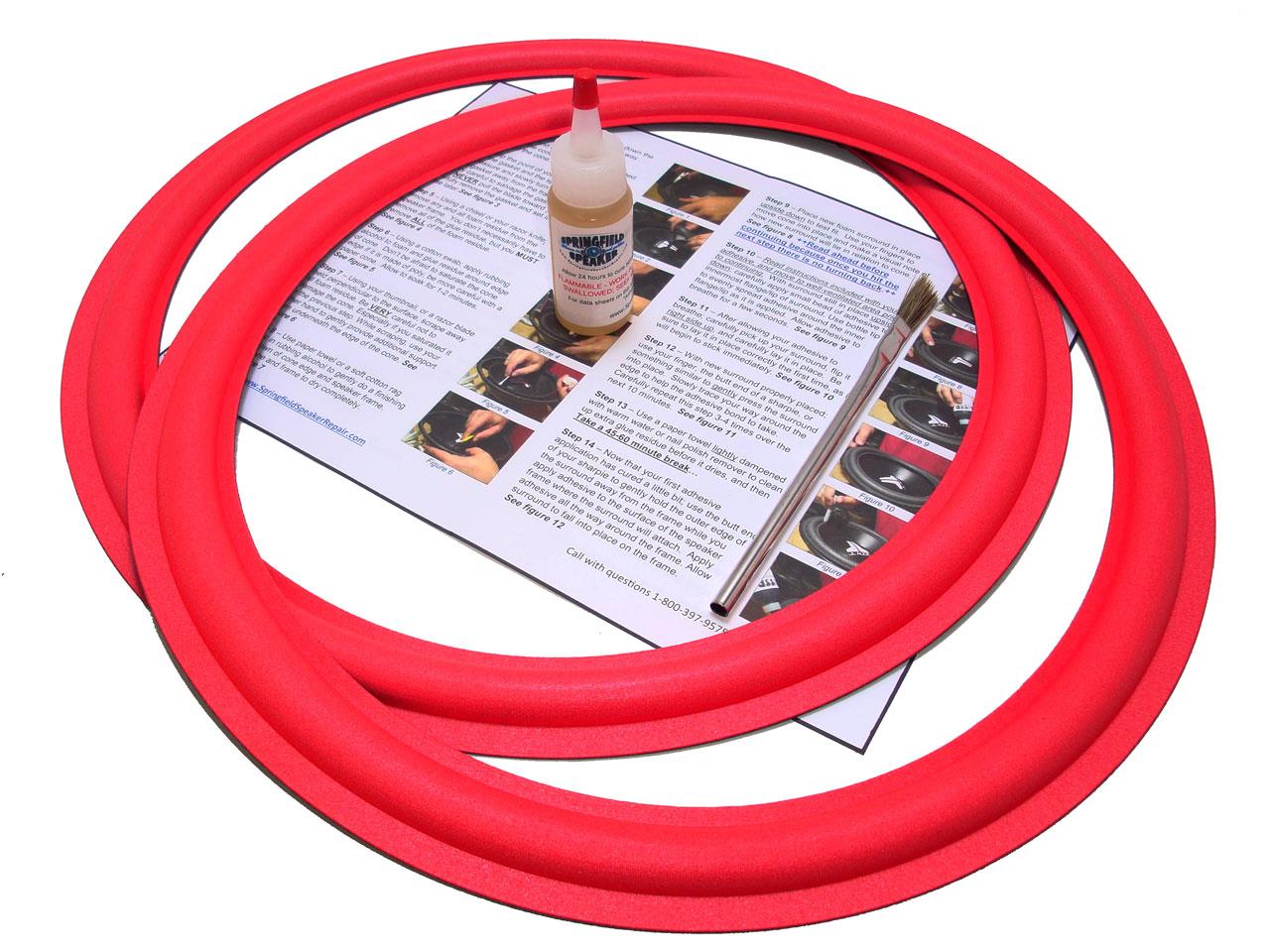 Sound Dynamics 15" FlatAttach Speaker Foam Surround Repair Kit 2CV1